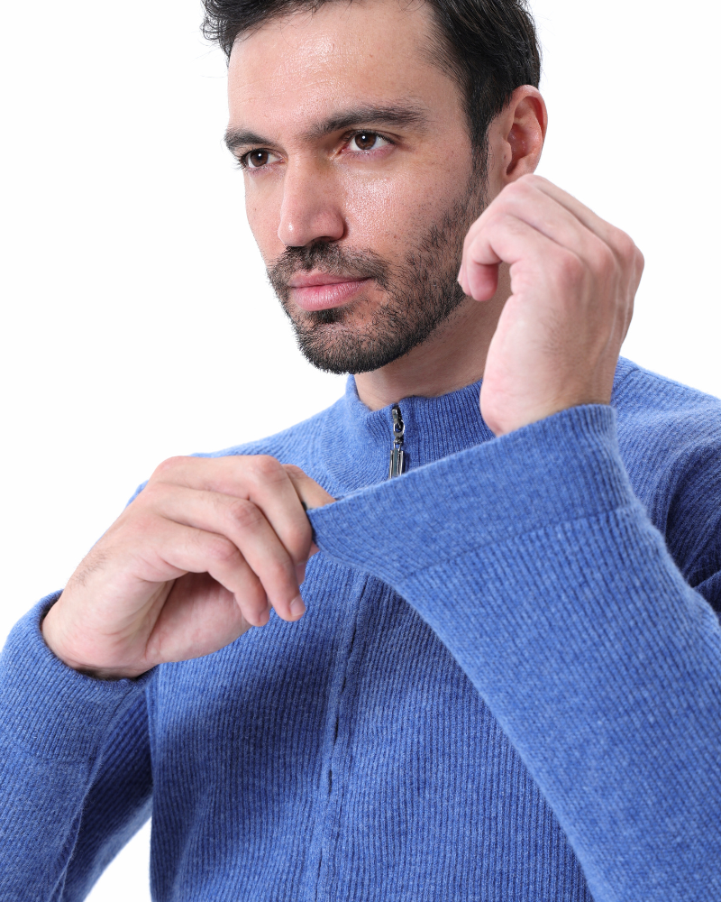 Velmor™ | Bastien – Cardigan Zippé en Cachemire