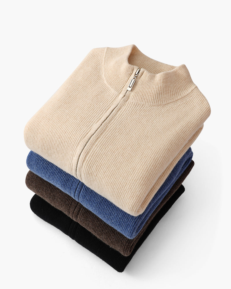 Velmor™ | Bastien – Cardigan Zippé en Cachemire
