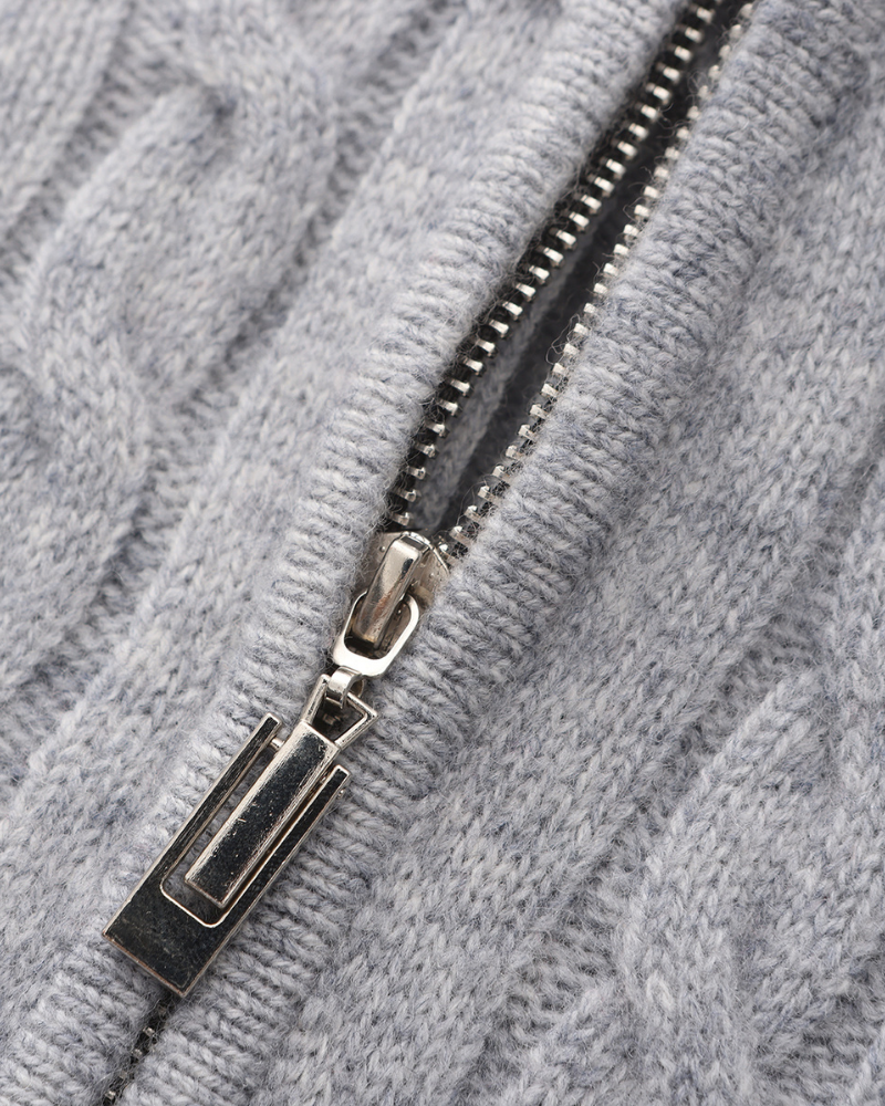 Velmor™ | Aurèle – Pull Demi-Zip en Cachemire
